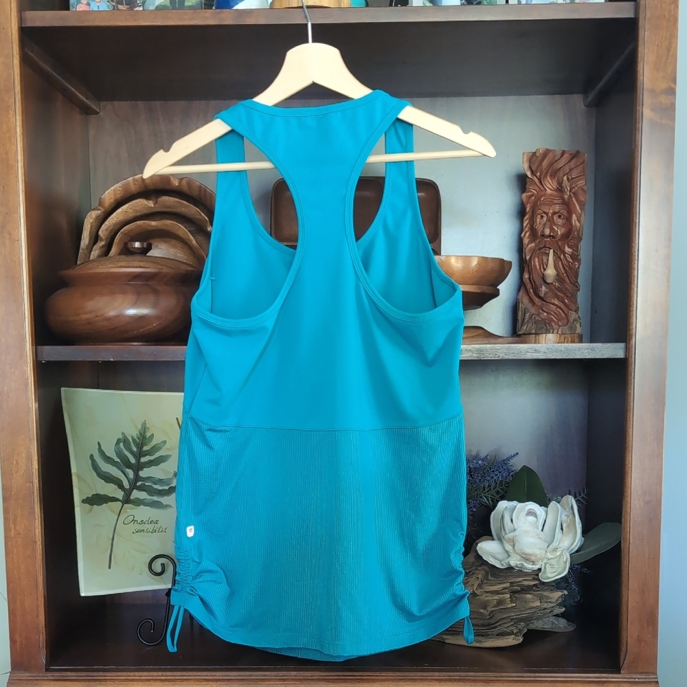 Fabletics Teal Racerback Tank Top - Picture 9 of 9